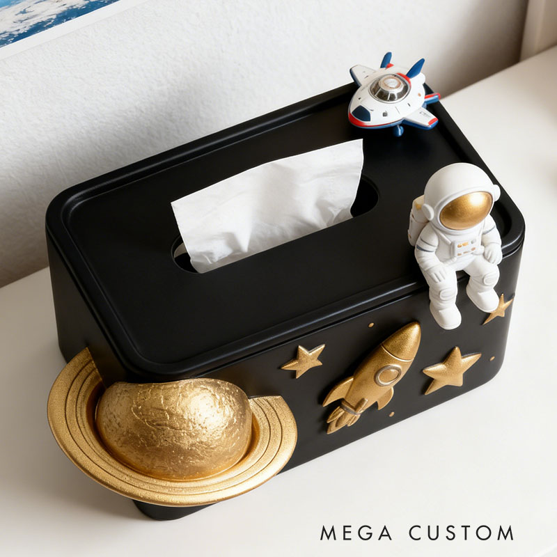Astronaut Tissue Box Cover 3D Printed Room Decor Cute Tissue Box Cover for Desk Room Kitchen or Bathroom