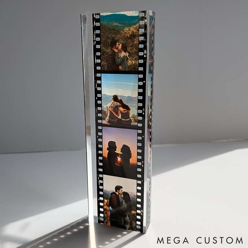 Personalized Film Photo Gift Acrylic Stand Custom Couple Photos Anniversary Gift for Her Photo Keepsake Valentine' Gift Stand