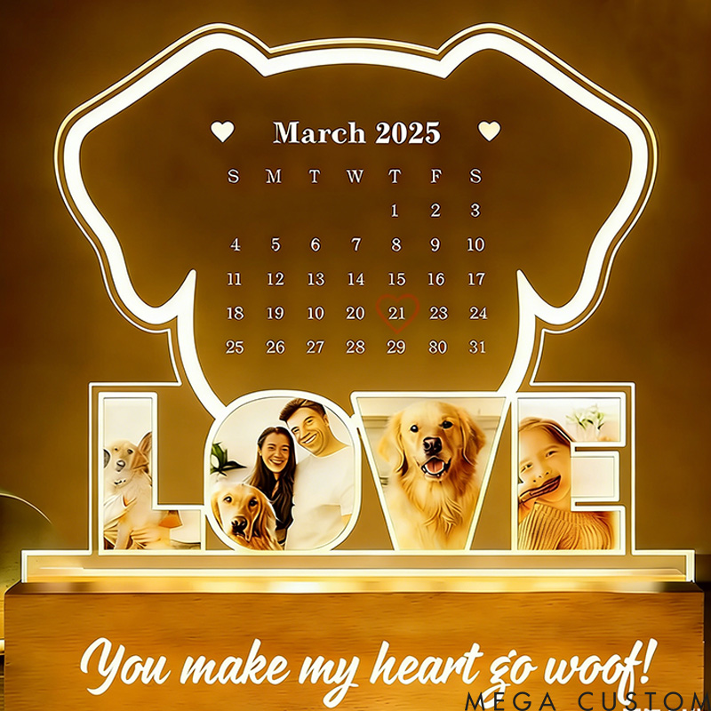 Personalized Pet Lover Furever My Valentine Light