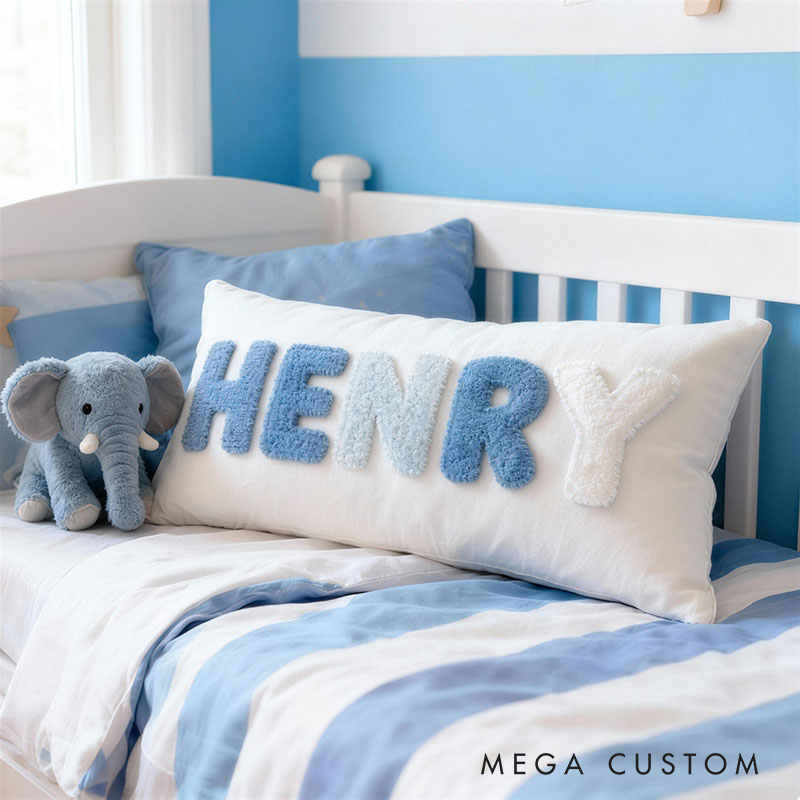 Personalized Embroidered Name Pillowcase for Kids and Babies Room Decor