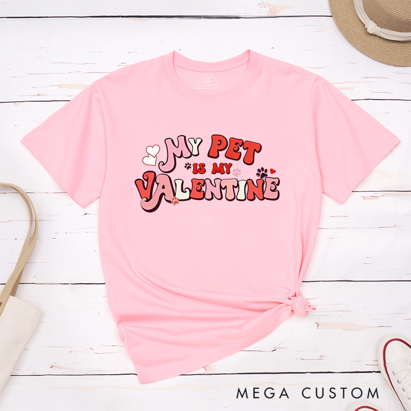 Personalized Pet Lover Funny Valentine Pet and Moon T-Shirt