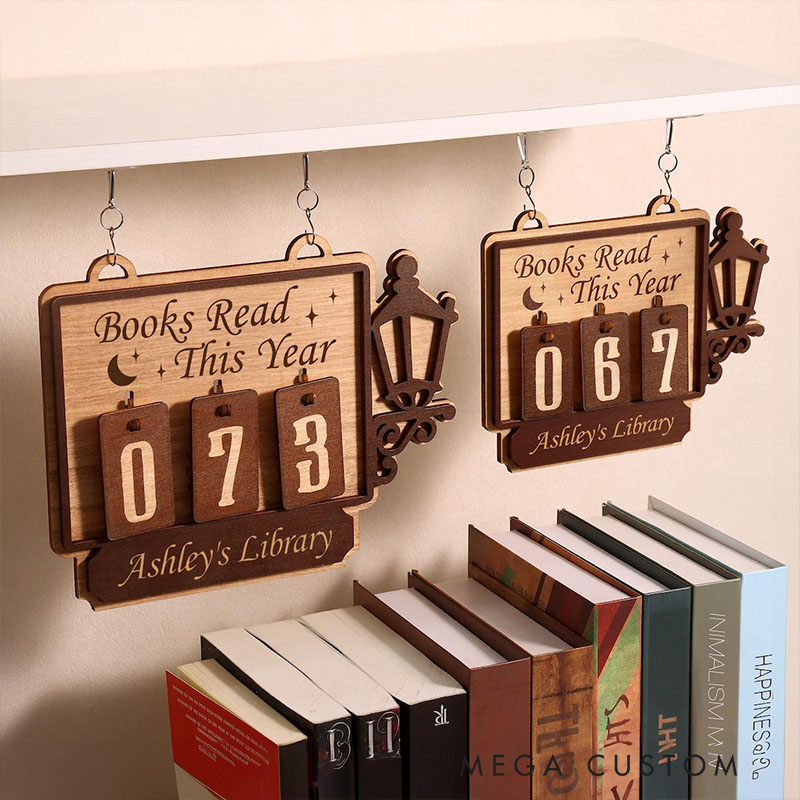 Personalized Book Reading Tracker Custom Name Perfect Reader Gift and Decor