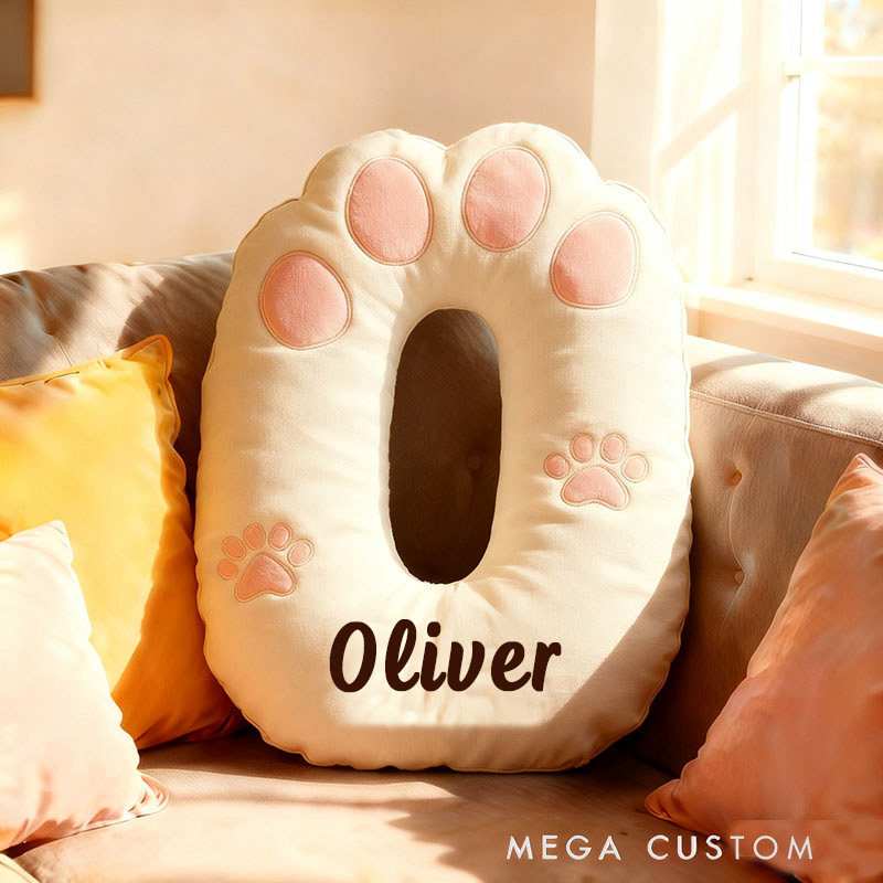 Personalized Pet Lover Letter Pillow with Custom Name Design Graphic 3D Print
