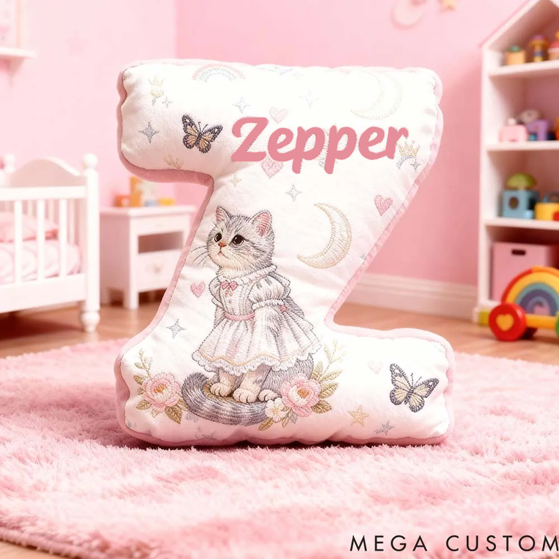 Personalized Cat Lover Adorable Cat Graphic 3D Print Pillow