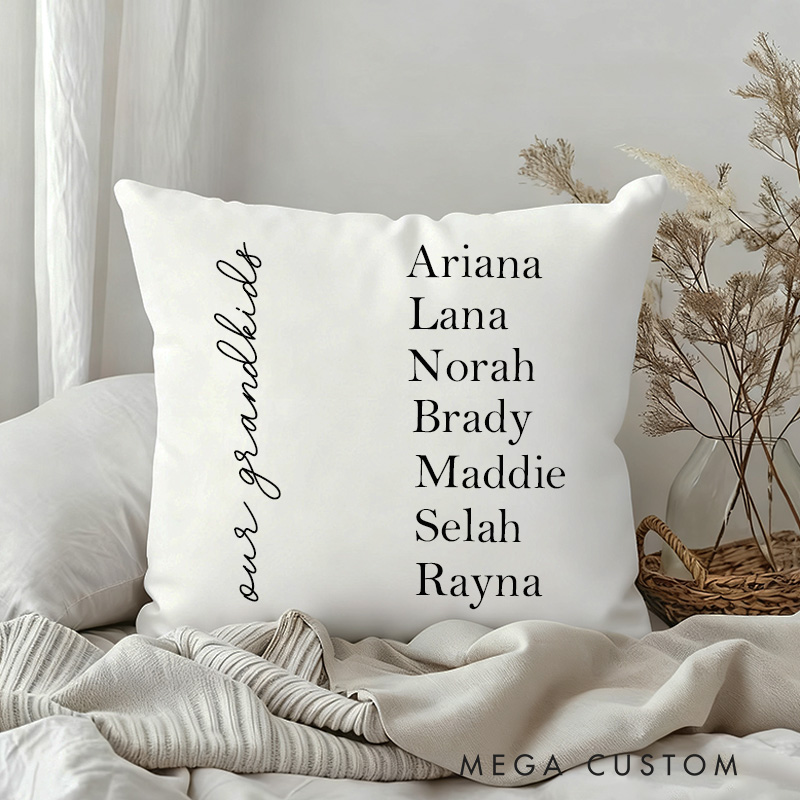 Personalized Grandparent Gift Grandkids Pillow Gift for Mom Personalized Pillow Name Throw Pillow Customized Pillow Gran