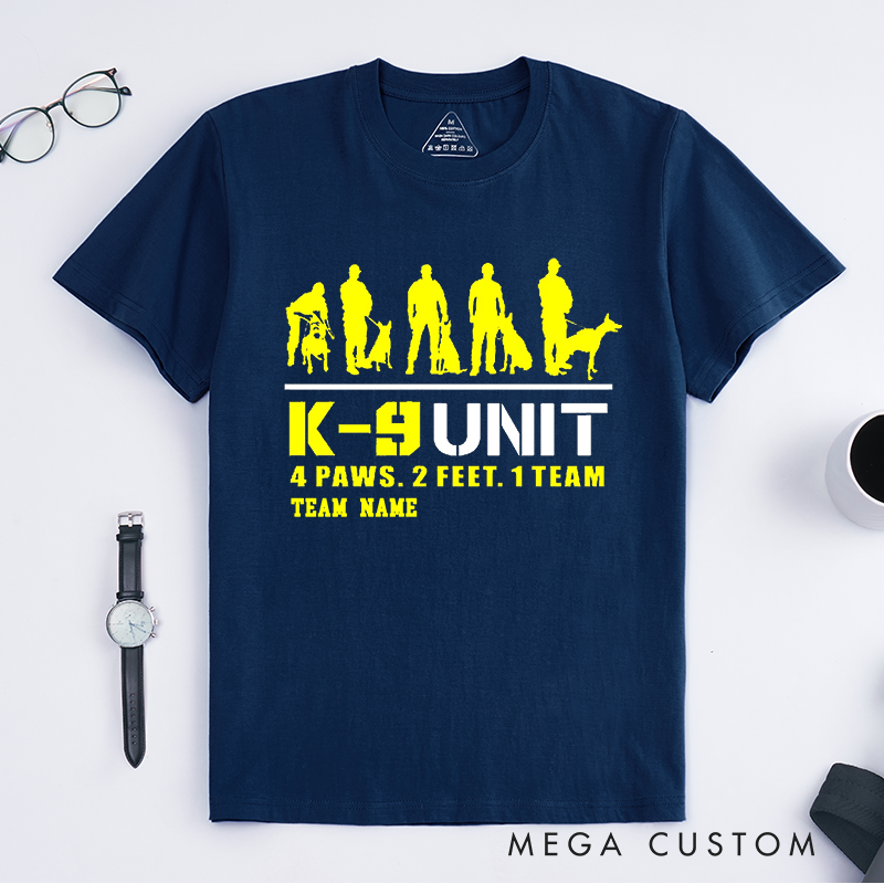 Personalized Police K-9 Unit Team Design Gift for Police Officer T-Shirt