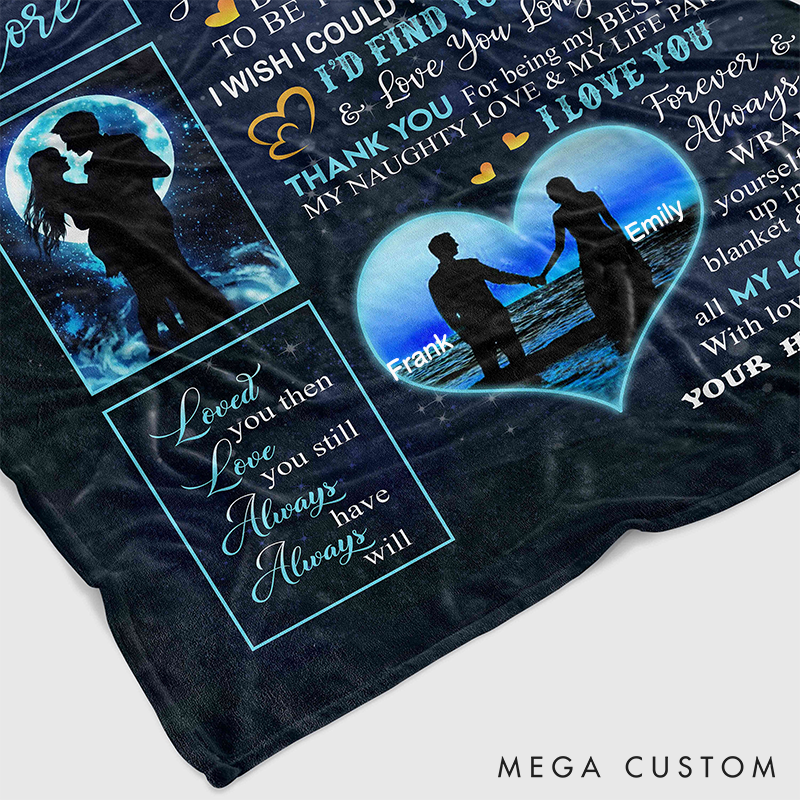 Personalized To My Wife Blanket Custom Couple Blanket with Name Valentine's Day Gift for Husband Wife Anniversary Gift