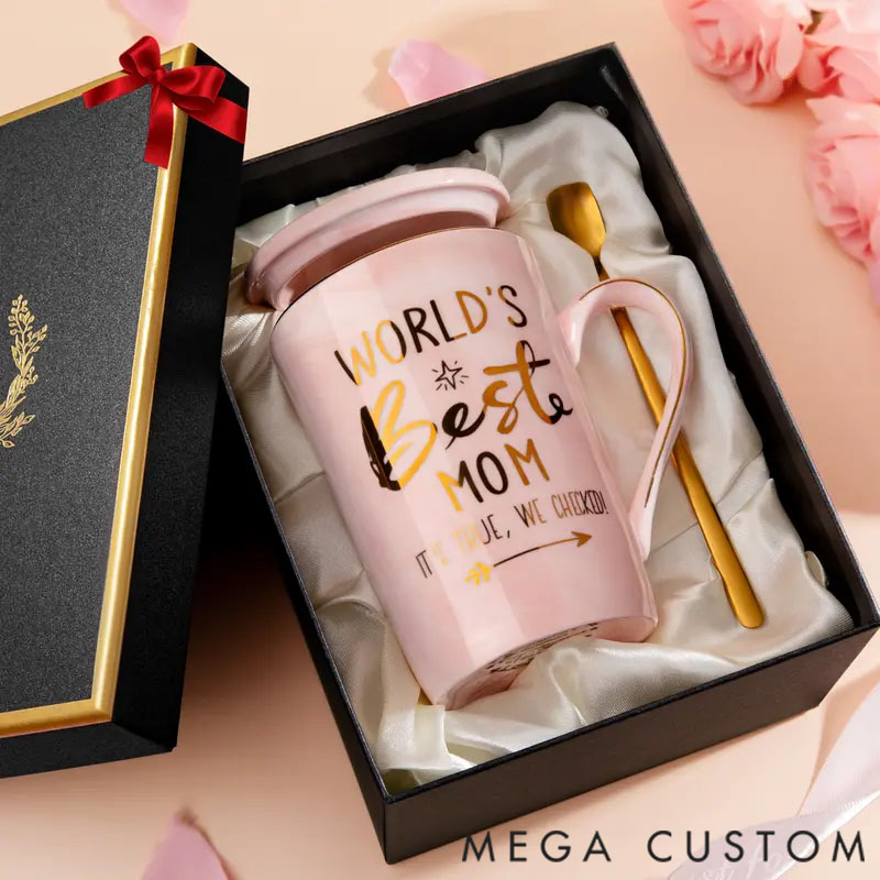 Personalized Mug, a Creative Gold-Printed Gift for Mom Perfect for Drinking.