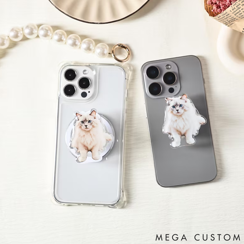 Personalized Pet Lover Custom Pet Face Phone Grip with Big Face Phone Grip
