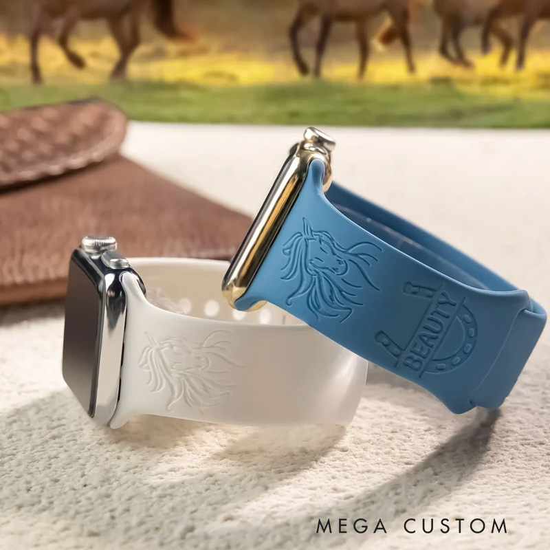 Customized Horse Horseshoe Silicone Watch Band for Riding Lovers