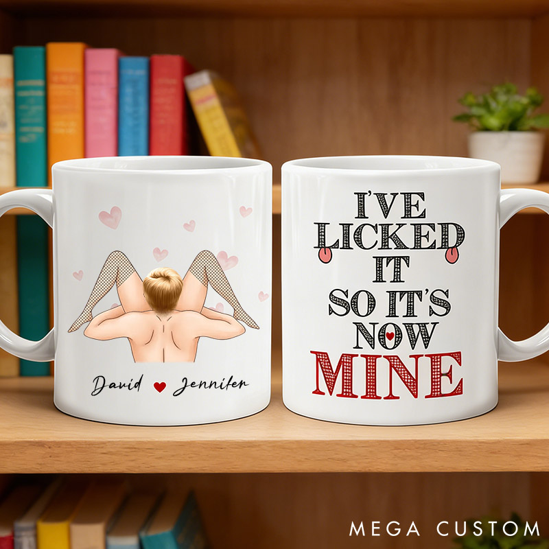 Personalized Couple Naughty Coffee Mug I Licked It So It's Now Mine Valentine's Gift for Husband Wife Custom Couple Coffee Cup