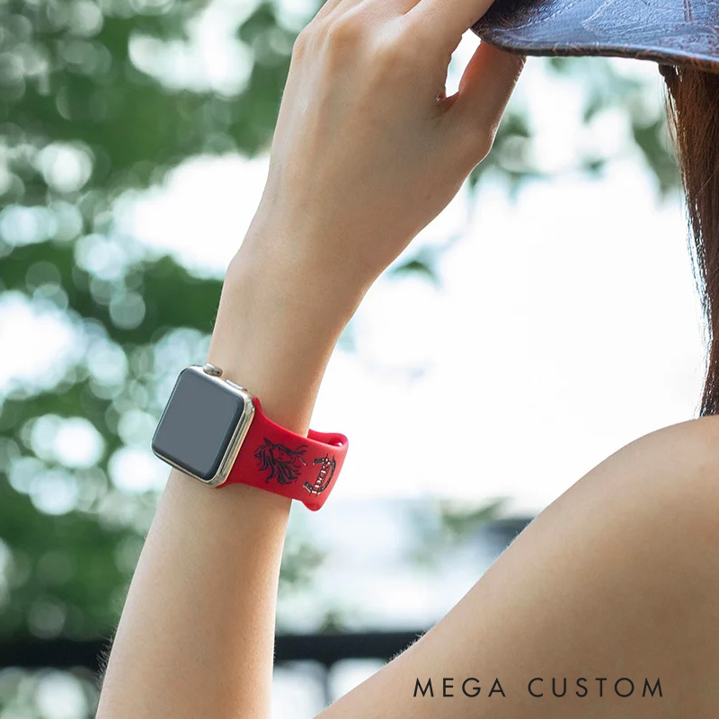 Customized Horse Horseshoe Silicone Watch Band for Equestrian Riding Lovers