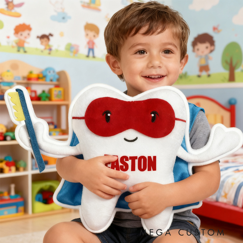 Personalized Tooth Fairy Pillow Superhero and Dream Horse Designs Customize With Any Name