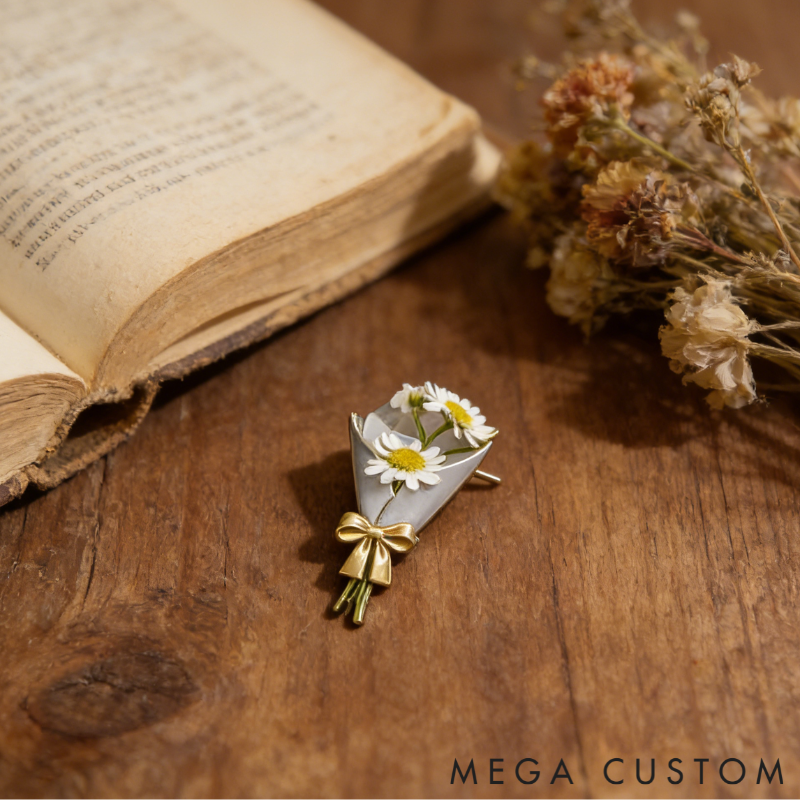 Personalized Customizable Floral Brooch Refreshing Vibe Unique Gift Choice DIY Flower Bouquet Fashion Accessory for Her