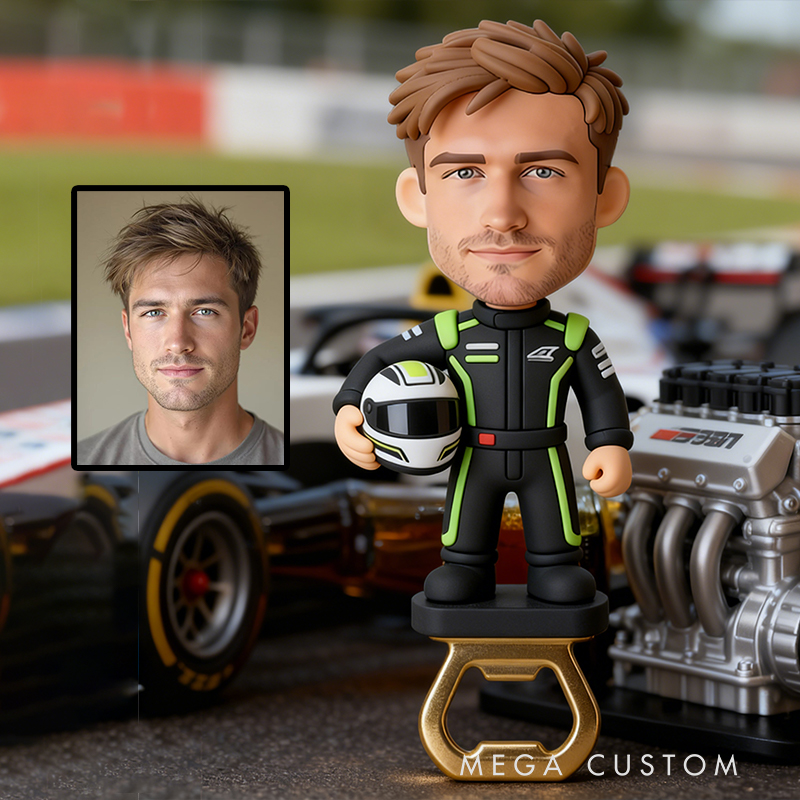 Personalized Race Car Bottle Opener Unique Keepsake for Every Racing Event and Celebration