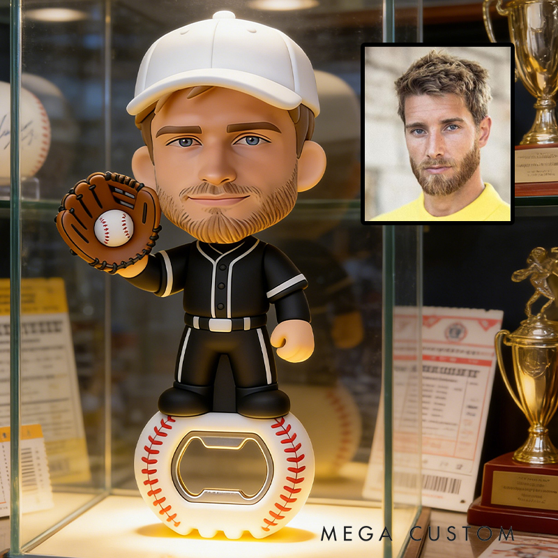 Personalized Metal Baseball Bottle Opener Durable and Stylish Tool for Opening Drinks at Any Event