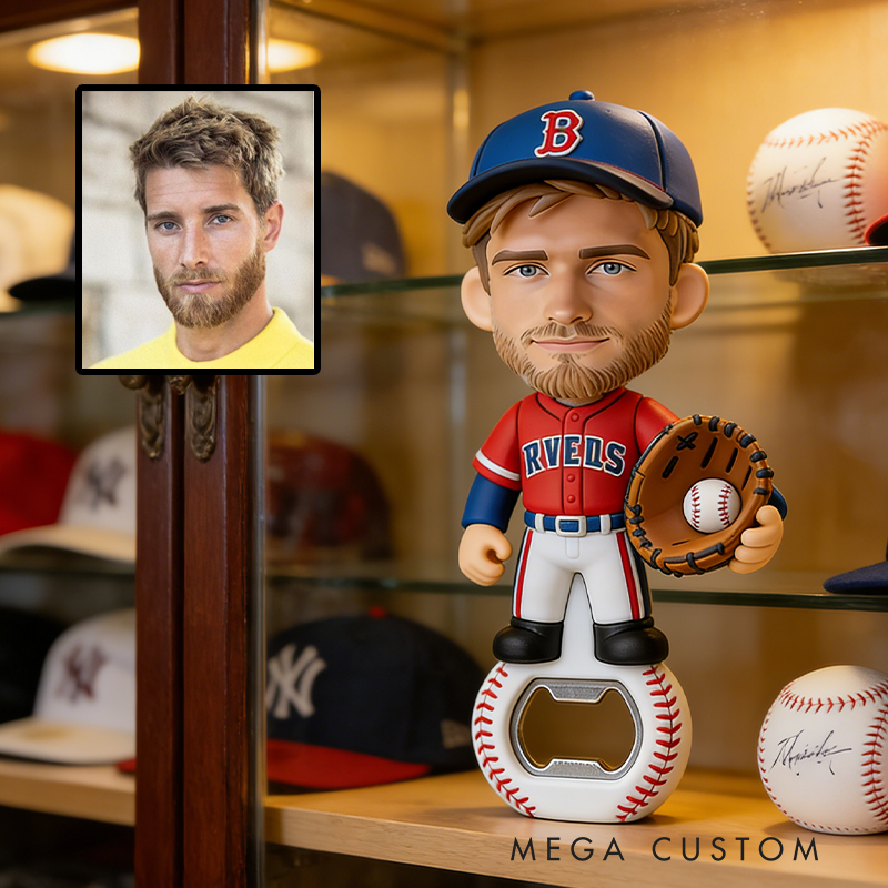 Personalized Wooden Baseball Bottle Opener a Unique Keepsake for Your Favorite Sports Fan’s Collection