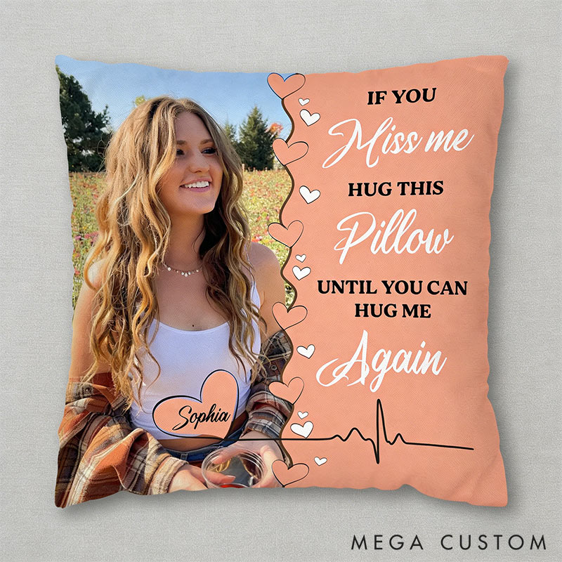 Personalized Couple Custom Photo Throw Pillow Home Pillow Valentine's Day gift for Long Distance Couple Romantics Gift for Him Her