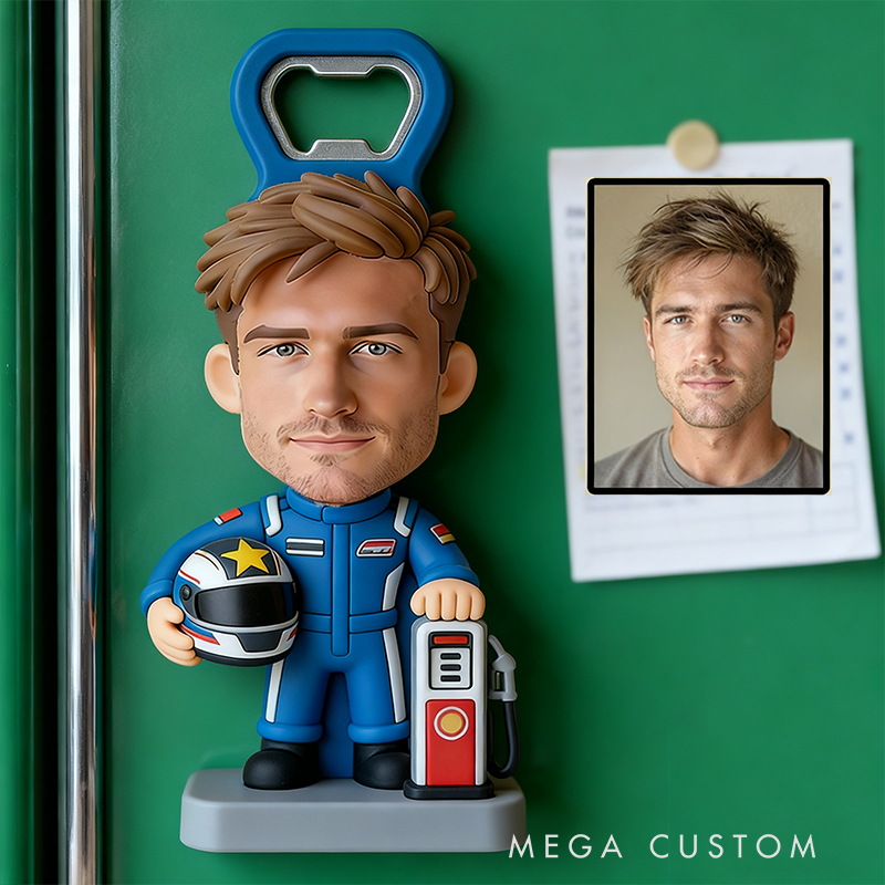 Personalized Car-Themed Bottle Opener Celebrate Your Love for Racing with Every Drink