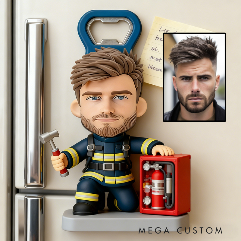 Personalized Firefighter Bottle Opener a Unique Gift for Every Firefighting Enthusiast and Collector