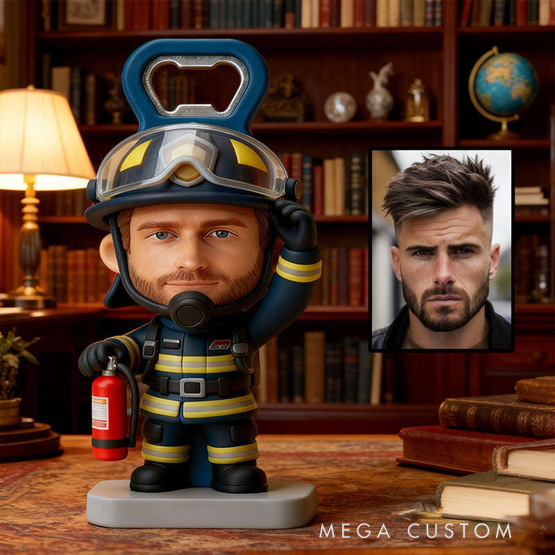 Personalized Fire Department Bottle Opener a Thoughtful Gift for Firefighters to Enjoy Their Favorite Drinks
