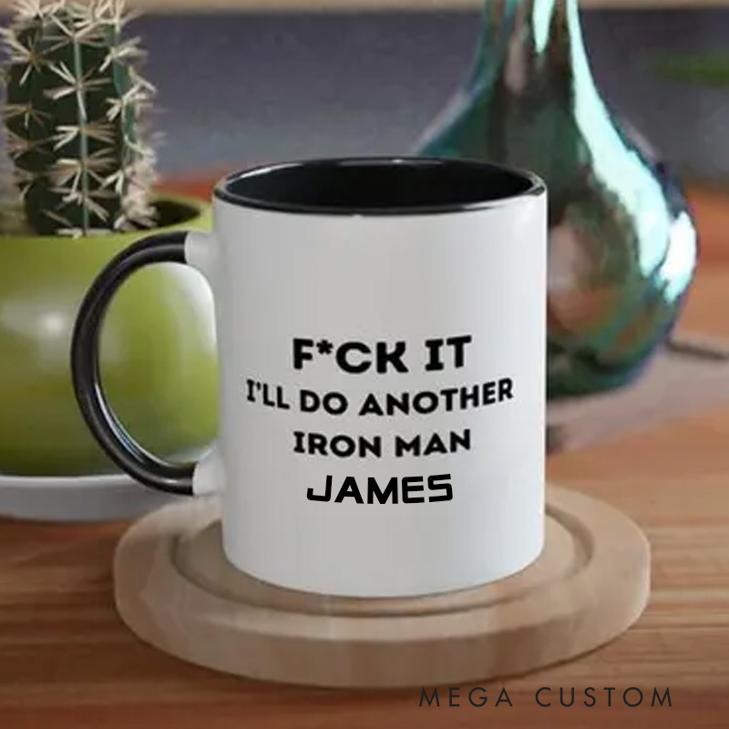 Personalized Funny Man Mug with Funny Triathlon Mug Gift for Fitness Enthusiasts Bodybuilders and Gym Lovers