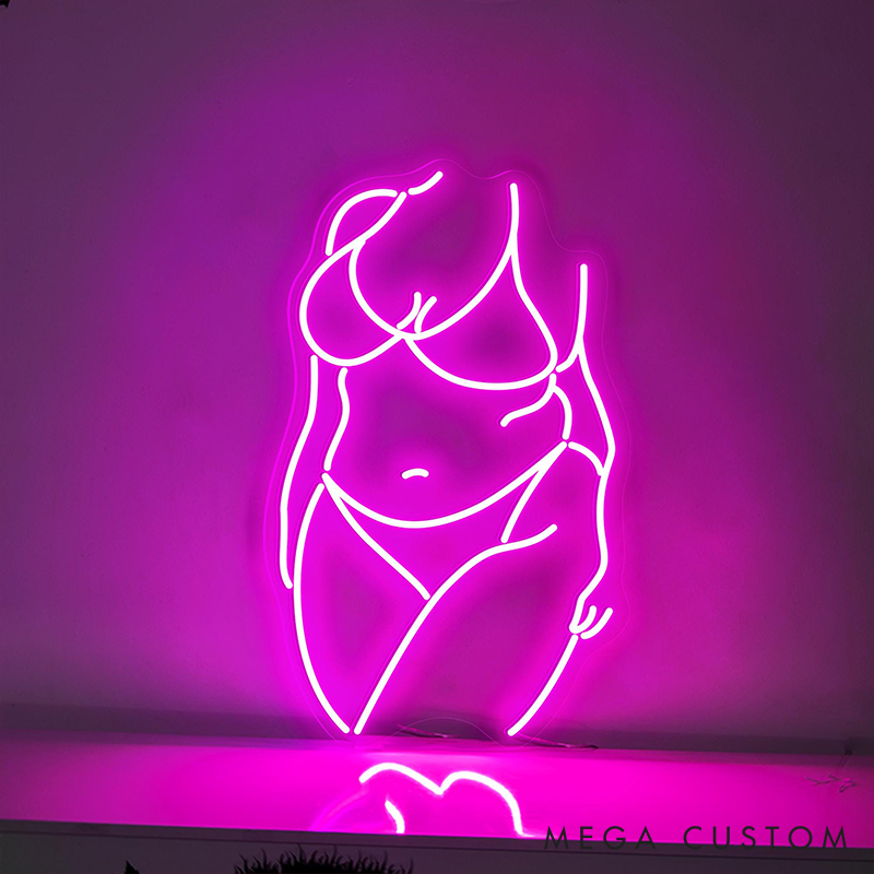 Personalized Body Neon Sign Photo Woman Body Neon Sign Girl Body Neon Sign Valentine's Gift For Her
