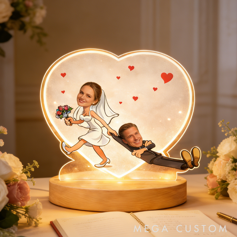 Personalized Just Marry Me Already Quirky Couples Night Light Bedroom Decor Anniversary Gift