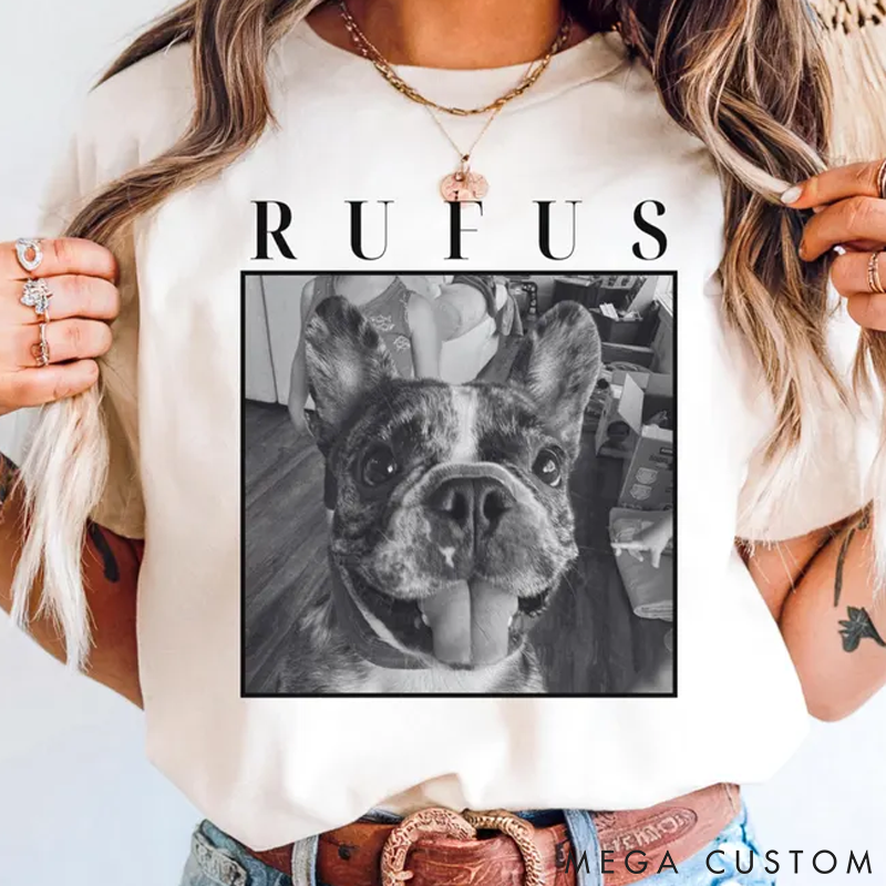 Personalized Pet Lover Custom Pet Photo Comfort Colors T-Shirt