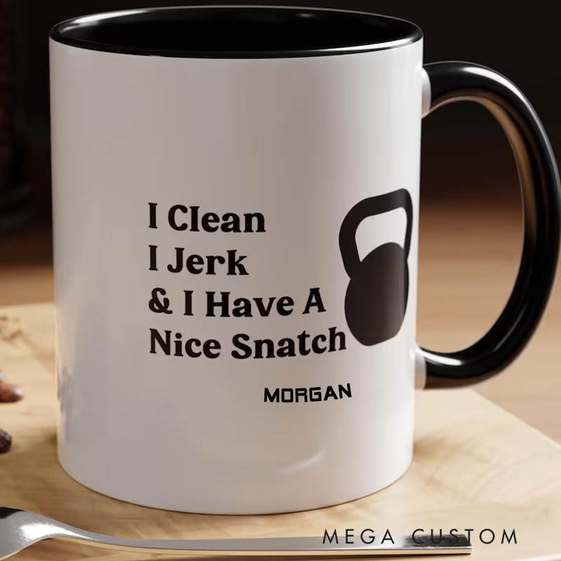 Personalized Funny Weightlifting Coffee Mug Kettlebell Gym Workout Gift for Fitness Enthusiasts Bodybuilders and Gym Lovers
