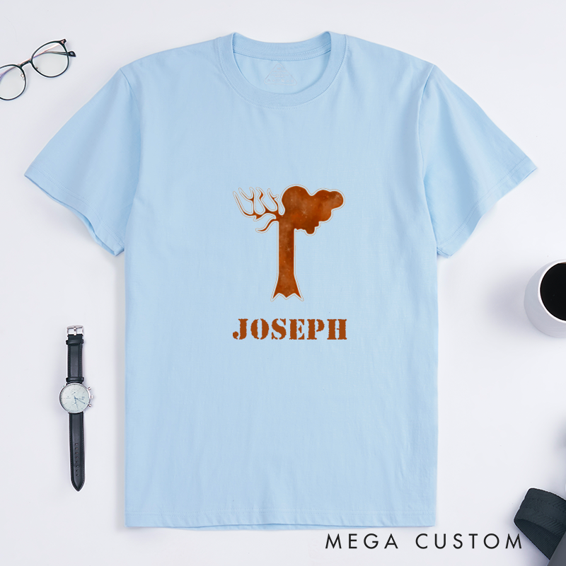 Personalized Magic Tree Silhouette Classic T-Shirts Custom Nature Gift for Men Women Unique Rustic Style Personalized Present for Him or Her