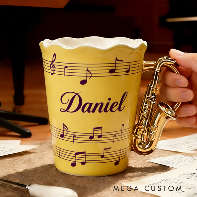 Personalized Musical Instrument Coffee Mug Perfect Gift for Musicians and Music Lovers Alike