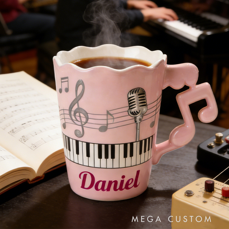 Personalized Musical Instrument Coffee Mug Enjoy Your Favorite Beverage While Showcasing Your Passion