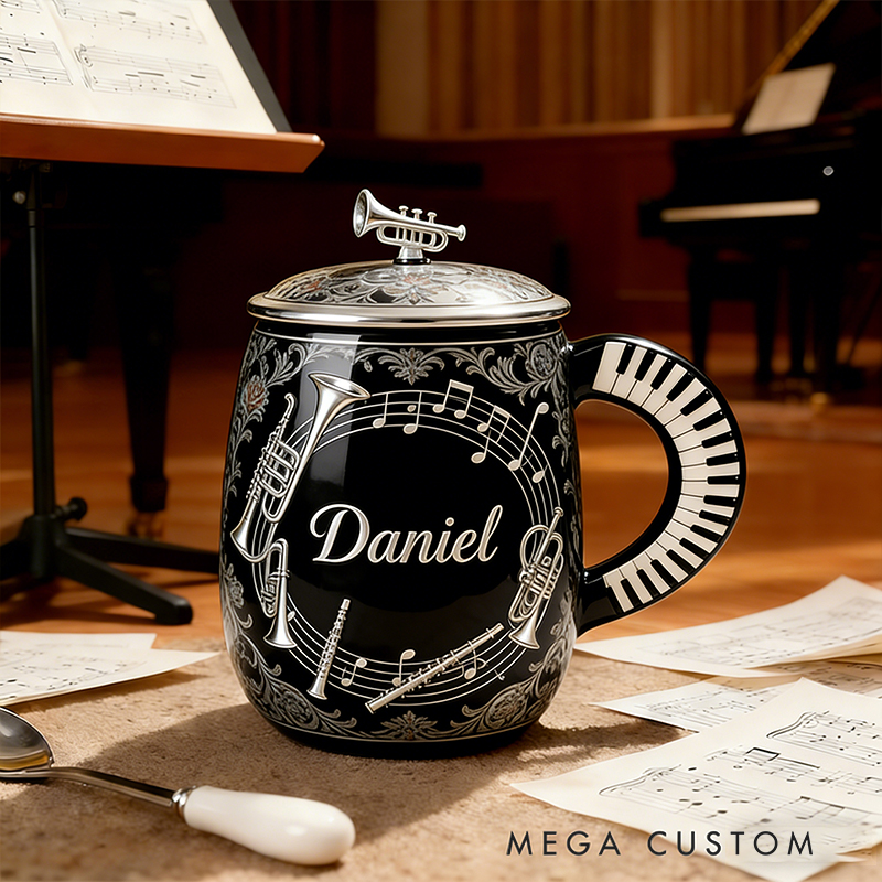 Personalized Musical Instrument Coffee Mug Ideal for Musicians Who Appreciate Quality and Style