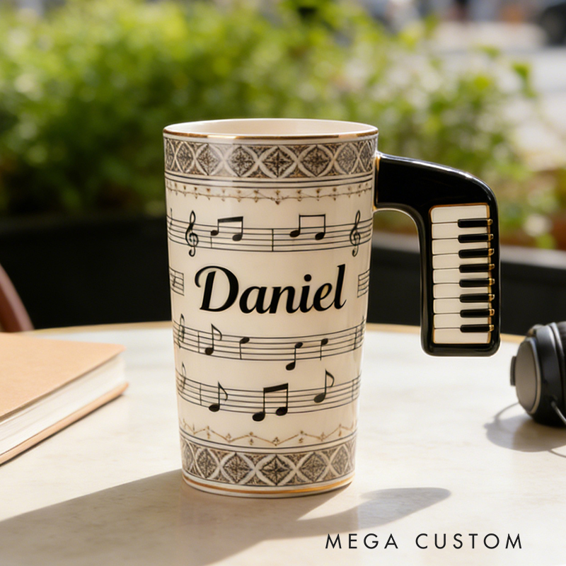 Personalized Piano Keys Coffee Cup a Unique Way to Celebrate Your Love for Music
