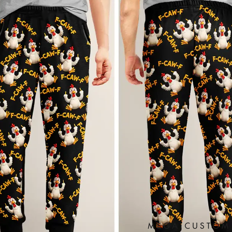 Personalized Pet Lover Funny Chicken Bird F Caw F Pants Pajamas