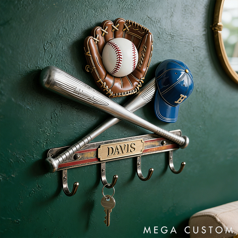 Personalized Metal Baseball Keychain Perfect Gift for Baseball Fans