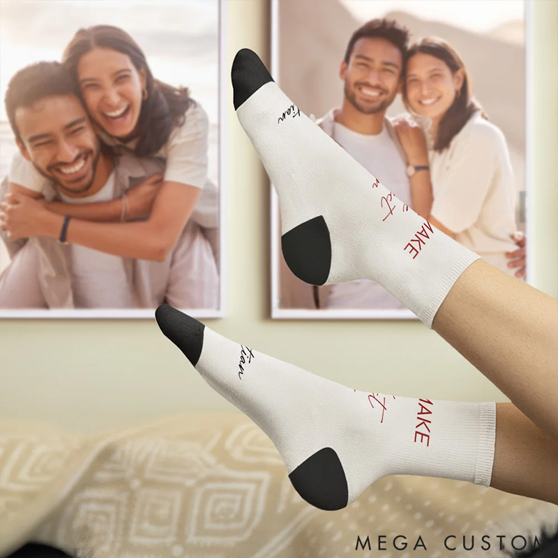 Personalized Couple We Make the Perfect Pair Socks with Name Custom Girlfriend Boyfriend Socks Valentines Day Gift for Him Her Anniversary Gift