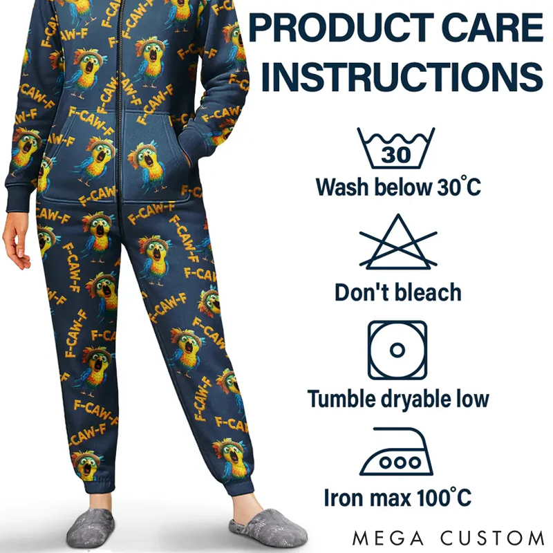 Personalized Pet Lover Funny Chicken Bird F Caw F Adult Onesie