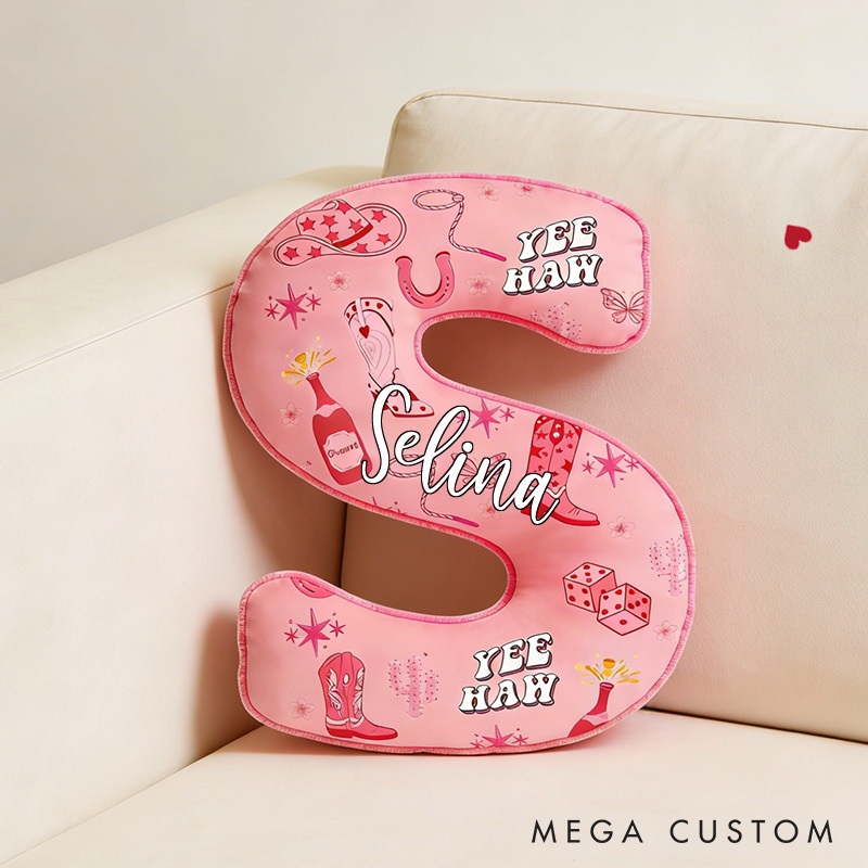 Personalized Letter Pillow with Name Custom Throw Pillow for Flower Girl Christmas Home Decor Gift for Her