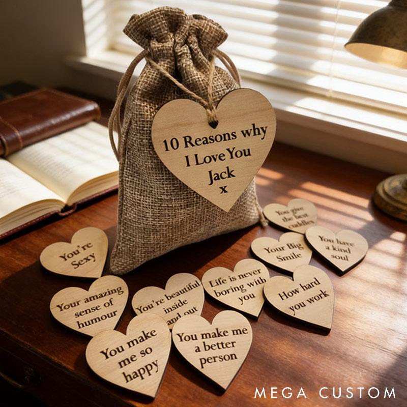 Personalized Couple Bag of Reasons Why I Love You Romantic Gift for Someone Special Valentine's Day Gift for Wife Husband Gift for Girlfriend Boyfriend