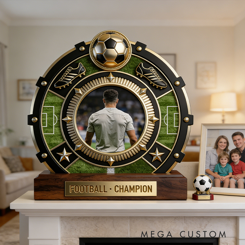[Copy]Personalized Football Sport Photo Album Custom Photo and Message Elegant Acrylic Decor Perfect Team Holiday Gift