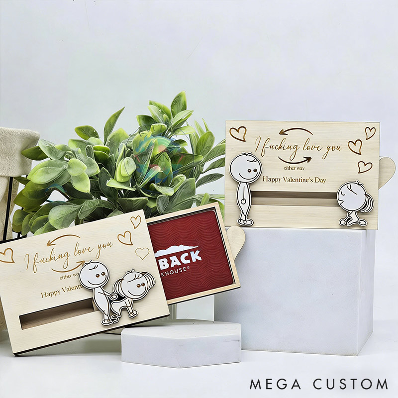 Personalized I Fucking Love You Funny Gift Card for Couple with Name Sex Dirty Inappropriate Valentine's Day Gift for Couple Gift Card for Him Her