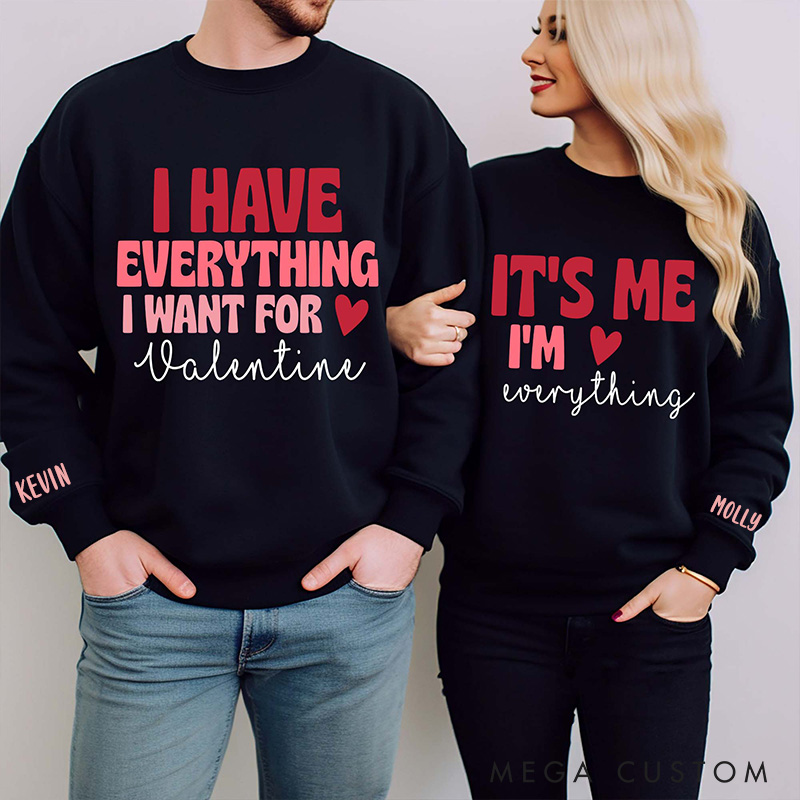 Personalized Funny Couple Valentine Sweatshirts Valentine's Day Gift for Couple 