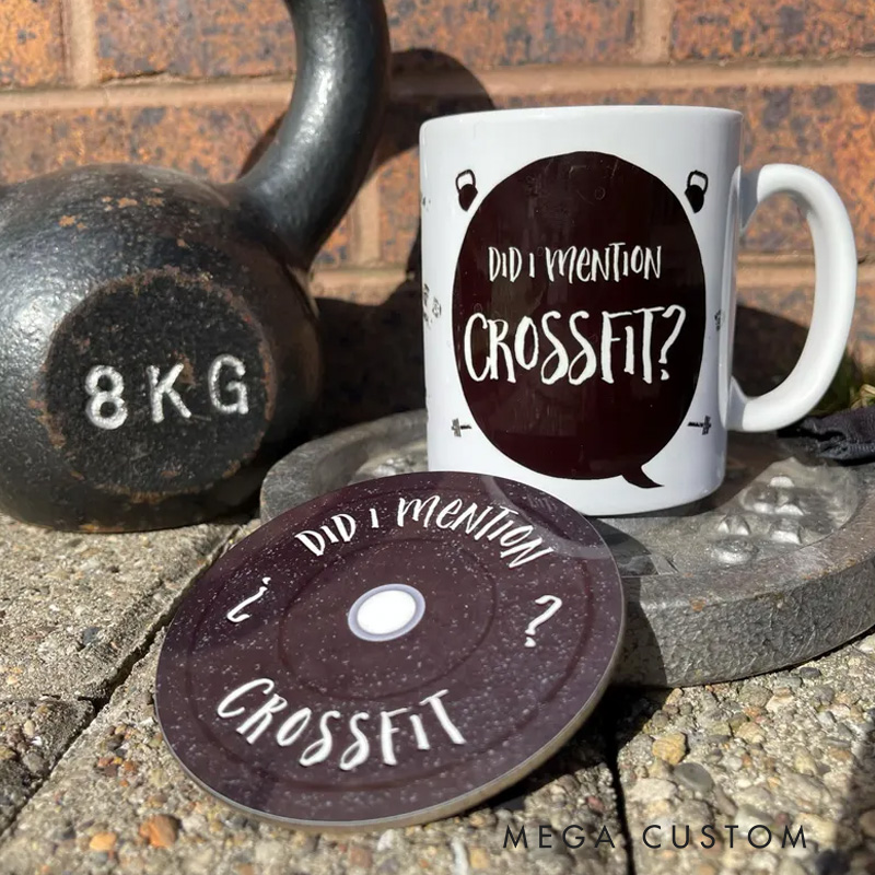 Personalized Funny Crossfit Mug Gym Gift Mug Coffee Bottle Quirky Gift for Fit Couples for Gym Lovers
