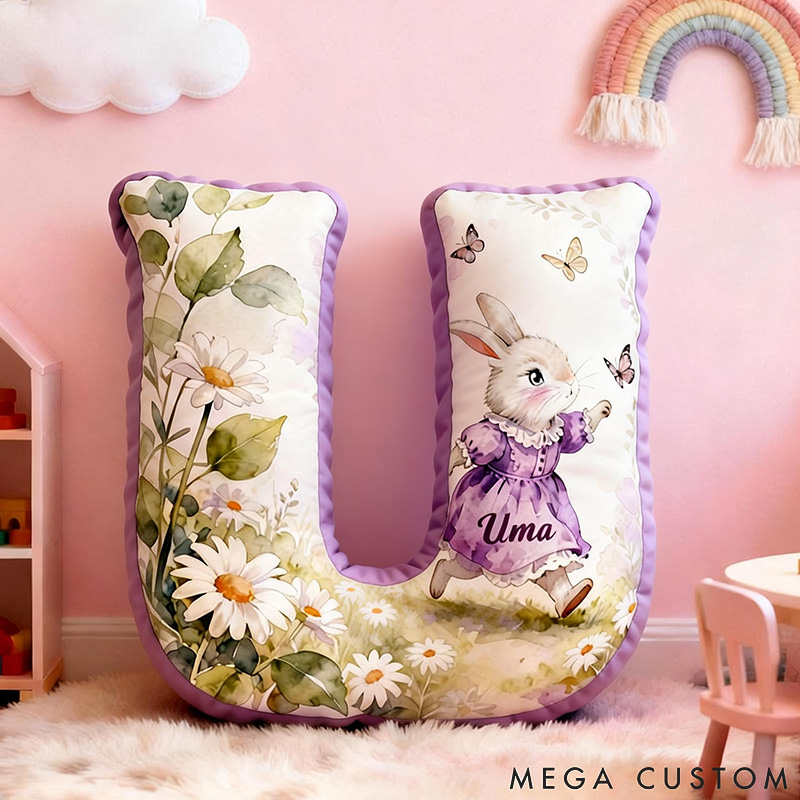 Personalized Pet Lover Funny Butterfly and Rabbit Graphic 3D Print Pillow