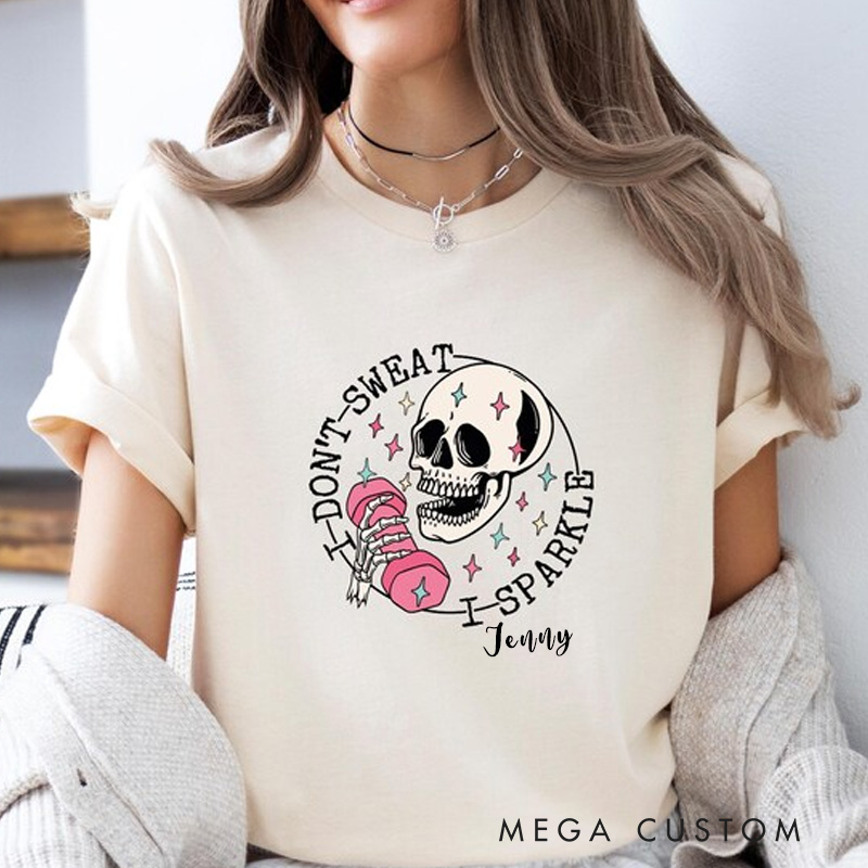 Personalized Gym Classic T-Shirt Gym Lover Shirt Sparkle Shirt Funny Gym Mental Health for Fitness Enthusiasts Bodybuilders and Gym Lovers