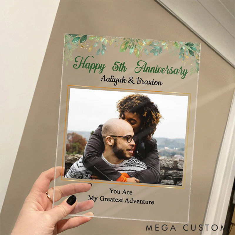 Personalized Happy Anniversary Couple Acrylic Plaque Custom Photo  Acrylic Plaque for Wife Husband Anniversary Gift for Girlfriend Boyfriend