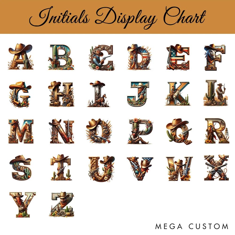 Personalized Initial Name Western Style Spiral Notebook Softcover Lined Notebook Country Rustic Journal Gift for Cowboys Riding Lovers Equestrian Lovers