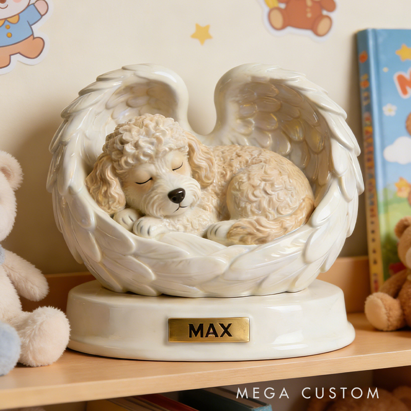 Personalized Customizable Pet Memorial with Angel Wings a Special Keepsake for Your Home